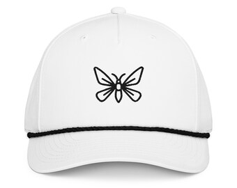 Cappello classico con corda e farfalla ricamata, regalo di Natale per lei e per lui