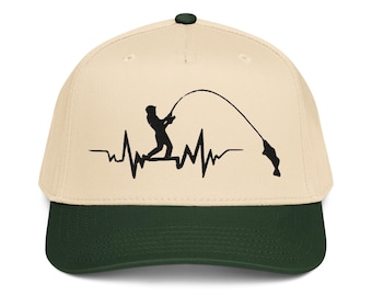 Fishing hat embroidered 5 panel cap Hunting Lover Gift Hunter Fisher Gift fisherman dad cap