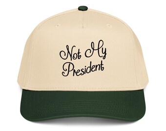 Non è il mio presidente, berretto a 5 pannelli ricamato, cappello anti-Trump, regalo anti-immigrazione, attivista sociale