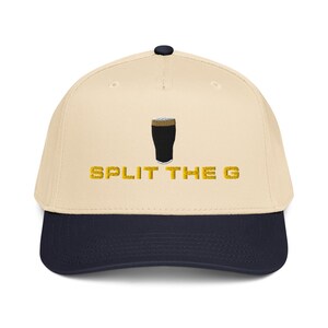 Split the G embroidered 5 panel cap