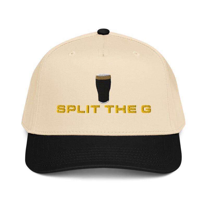 Split the G embroidered 5 panel cap