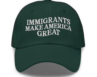 Einwanderer machen Amerika Großartig gestickte Baseballkappe Anti-Rassismus-Hut Anti-Einwanderungs-Sozialaktivistgeschenk Trump Elon Hut