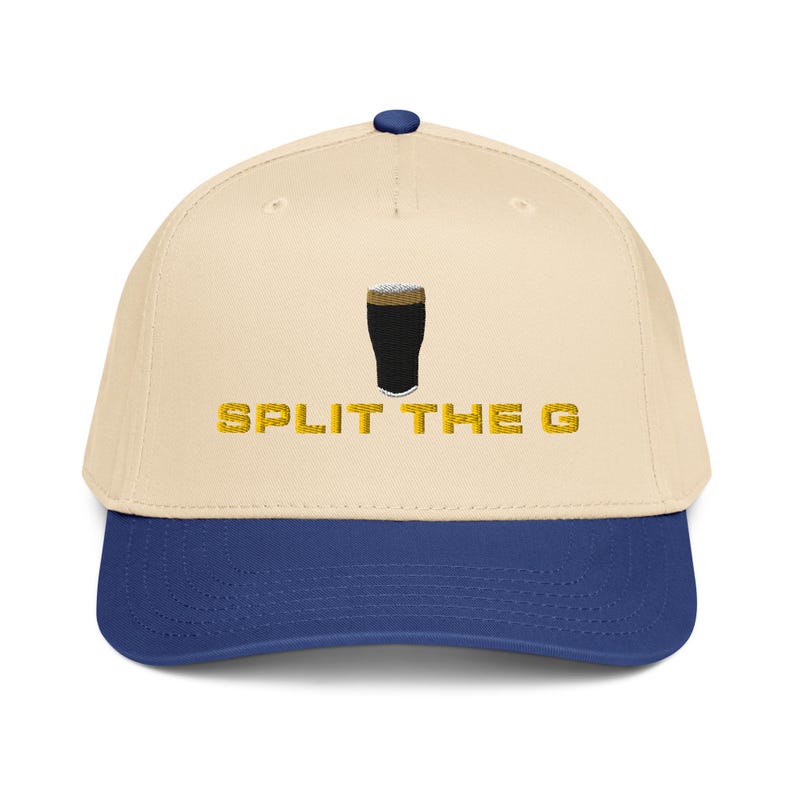 Split the G embroidered 5 panel cap