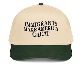 Einwanderer machen Amerika Großartig gestickte 5-Panel-Kappe Anti-Rassismus-Hut Anti-Immigrier-Sozialaktivistgeschenk Trump Elon Hut