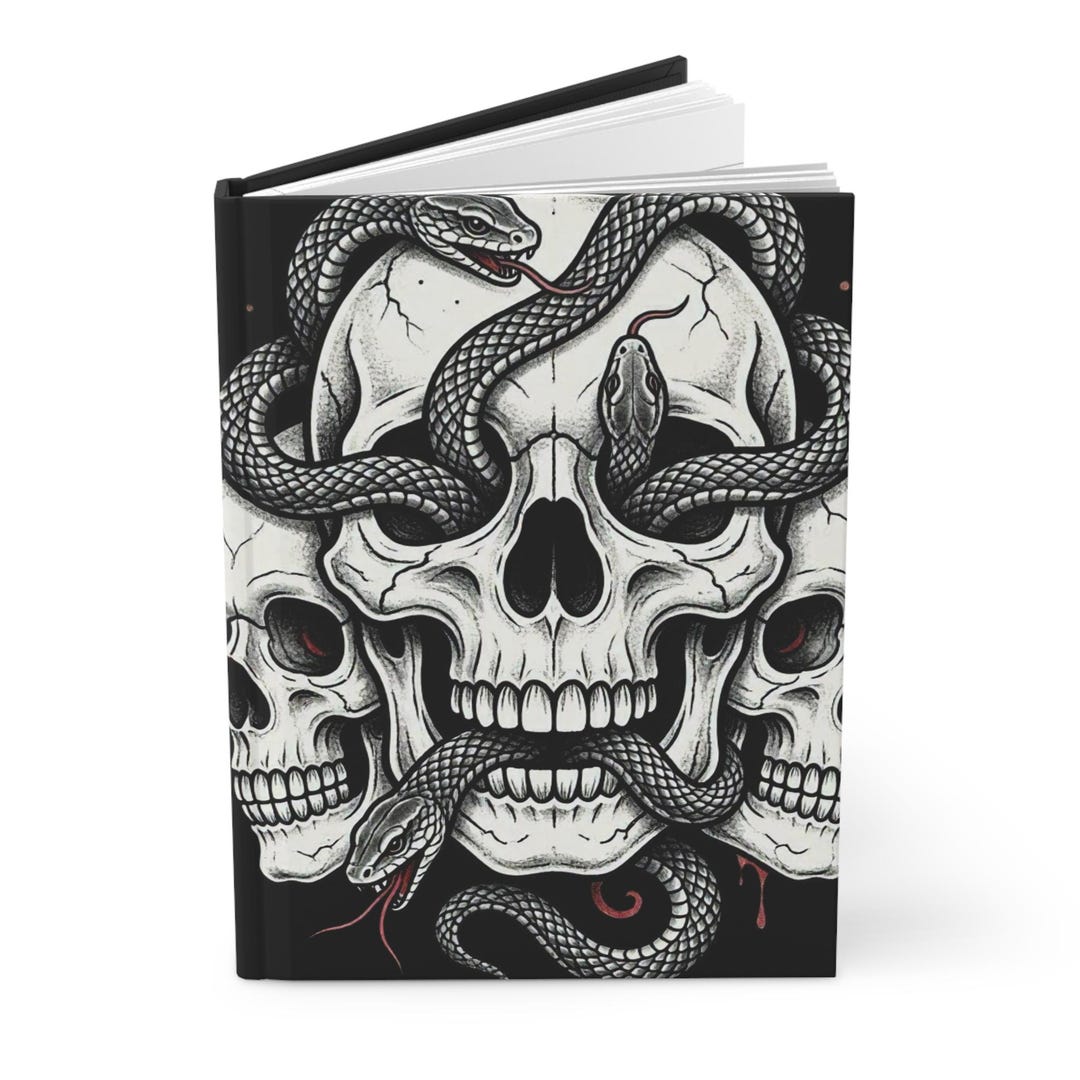 Snake Journal Gothic Skull & Snake Journal - Dark Academia Notebook, Occult Aesthetic ...