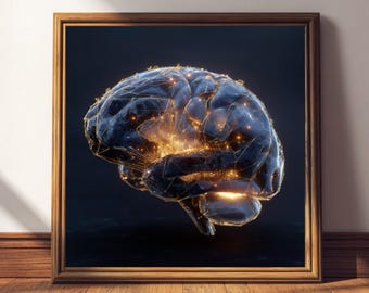 Neurale Erweiterung Kunstdruck | Zirbeldrüse Aktivierung Heilige Geometrie Poster | Gehirn Anatomie Alchemistischer Bauplan | Metaphysisches Dekor