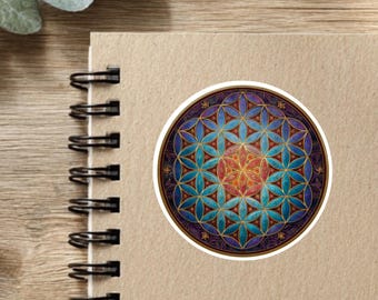 Flower of Life Sticker – Sacred Geometry, Vinyl Decal