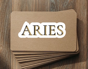 Aries Zodiac Sticker • Minimalist Astrology Decal