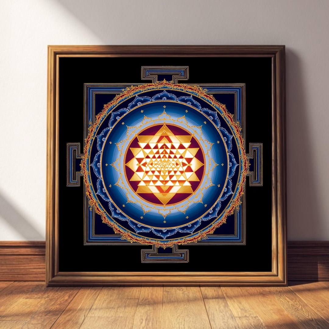 Sri Yantra Print – Sacred Geometry Wall Art, Cosmic Energy Decor ...