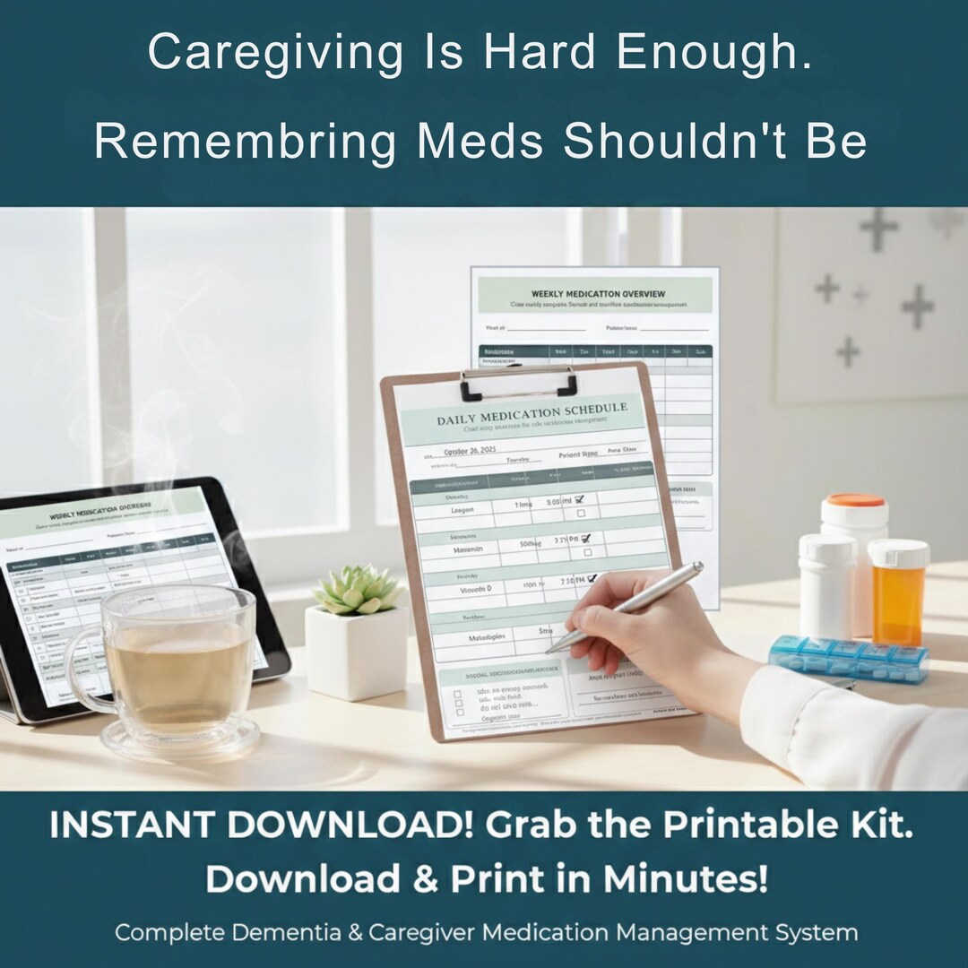 Aust R Medication Caregiver Daily Weekly Medication Schedule – (printable PDF), Elderly ...