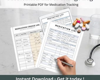 Caregiver Medication Tracker – Printable Medication Log for Seniors (PDF Download A4/US Letter Size)