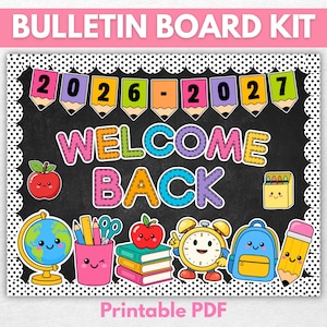 Welcome Back To School Bulletin Board Kit | 2026 to 2027  | Kindness Classroom Decor | Welcome Back To School Printable PDF