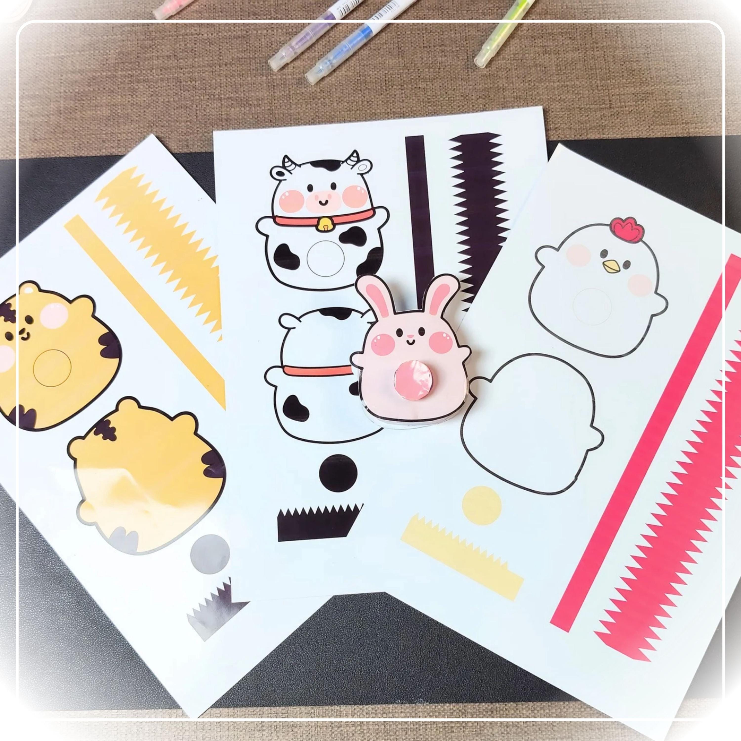 4 Printable DIY Clicker Toys | Preschool Activity | Cute Animal Paper ...