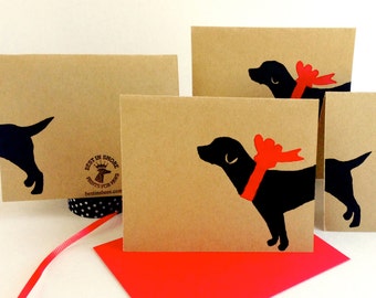 Labrador Retriever Card Set - Christmas Gifts for Black Lab Dog Lovers - Birthday Holiday Thank You Cards Bulk - Pet Sympathy - Valentines