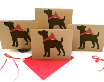 Jack Russell Card Set - Holiday Thank You Cards Bulk - ECOfriendly Pack Birthday Christmas Gifts for Russel Terrier Dog Lovers Pet Sympathy