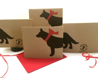 German Shepherd Card Set Bulk Stationery - Holiday Thank You Cards - Birthday - Christmas Gifts for Dog Lovers Alsatian Shepard pet sympathy
