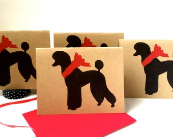 Poodle Card Sets - Thank You Cards Bulk - Pet Sympathy - Standard Birthday Pack - Gifts for Toy Dog Lovers - Christmas - Valentines Day Mom