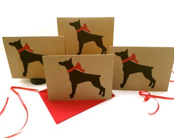 Doberman Pinscher Card Set - Dobermann Holiday Thank You Cards Bulk - Ecofriendly Gifts for Dog Lovers - Birthday - Christmas - Pet Sympathy