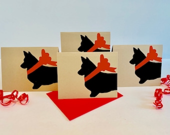 Pembroke Welsh Corgi Card Set Christmas Cards Holiday Pack Thank You Gifts for Dog Lovers Pet Sympathy Birthday Valentines Day Stationery