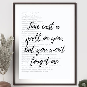 Fleetwood Mac Silver Springs Songtexte Druck | Minimalistisches Musik Poster