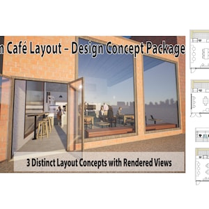 42sqm Cafe Concept Layout | Vector-Based Floor Plan PDF | Early Space Planning Design