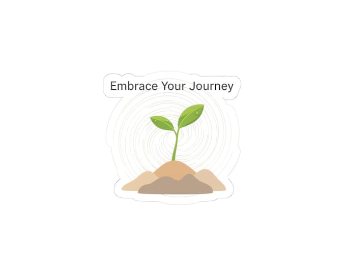 Embrace Your Journey Seedling Sticker | Reset Routine, Habit Tracker Aesthetic
