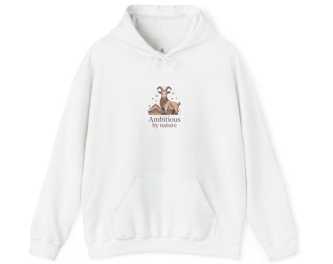 Ambitious Goat by Nature hoodie | Goat Illustration, Mountain Theme