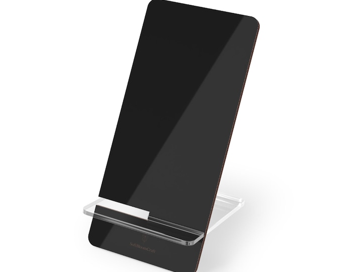 Black Clear Acrylic Phone Stand | Mobile Display Stand for Smartphones
