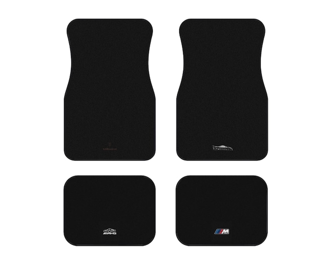Customisable Car Mats | Set of 4 Custom Black Floor Mats