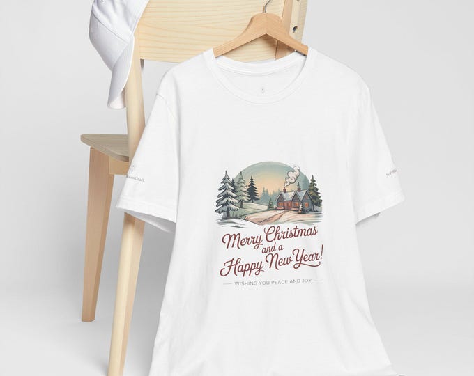 Vintage Christmas Postcard Tee | retro holiday card design, sepia holiday