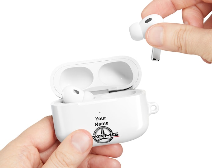 AMG Logo Customizable AirPod Case, Personalized Car Emblem AirPods Case