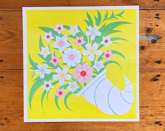 Horn of Plenty A3 Risograph Print