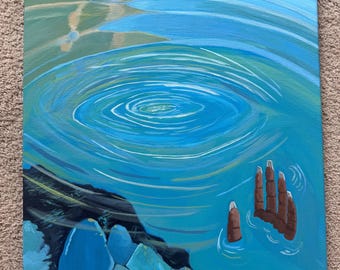 Wandkunst | “Ertrinken” Acryl Auf Leinwand