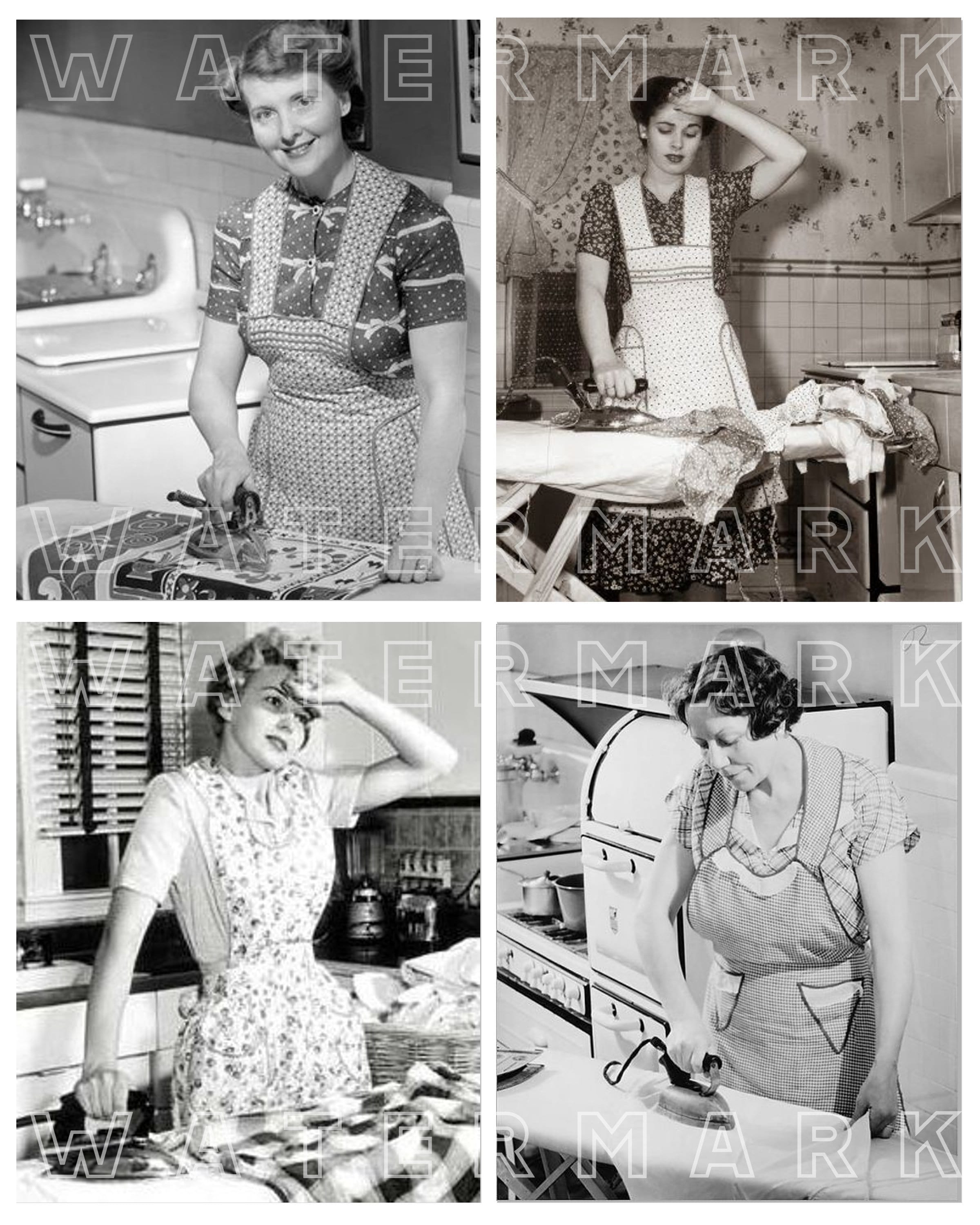 HOUSEWIFE IRONING LAUNDRY Homemaker Vintage 1940s 1950s Women Etsy