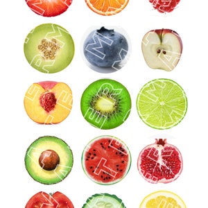SALADA DE FRUTAS Gráficos Digitais Download Colagem Digital Círculos de Folha