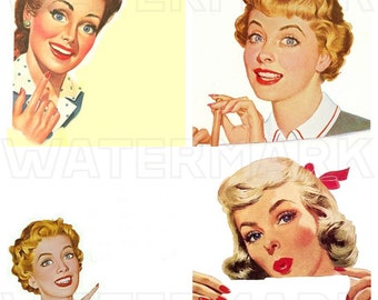 RETRO WOMEN vintage retro People Clipart graphics download