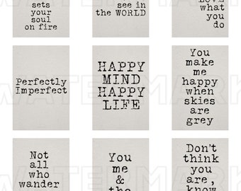 LOVE Quotes INSPIRATIONAL Quotes AFFIRMATIONS Encouragement Words Labels Digital Download