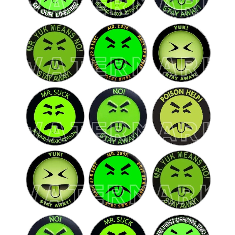 Mr. Yuk Stickers - Etsy
