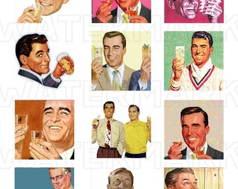 RETRO MEN ALCOHOL Retro Men Vintage Man Antique Alcohol Digital Download Graphics