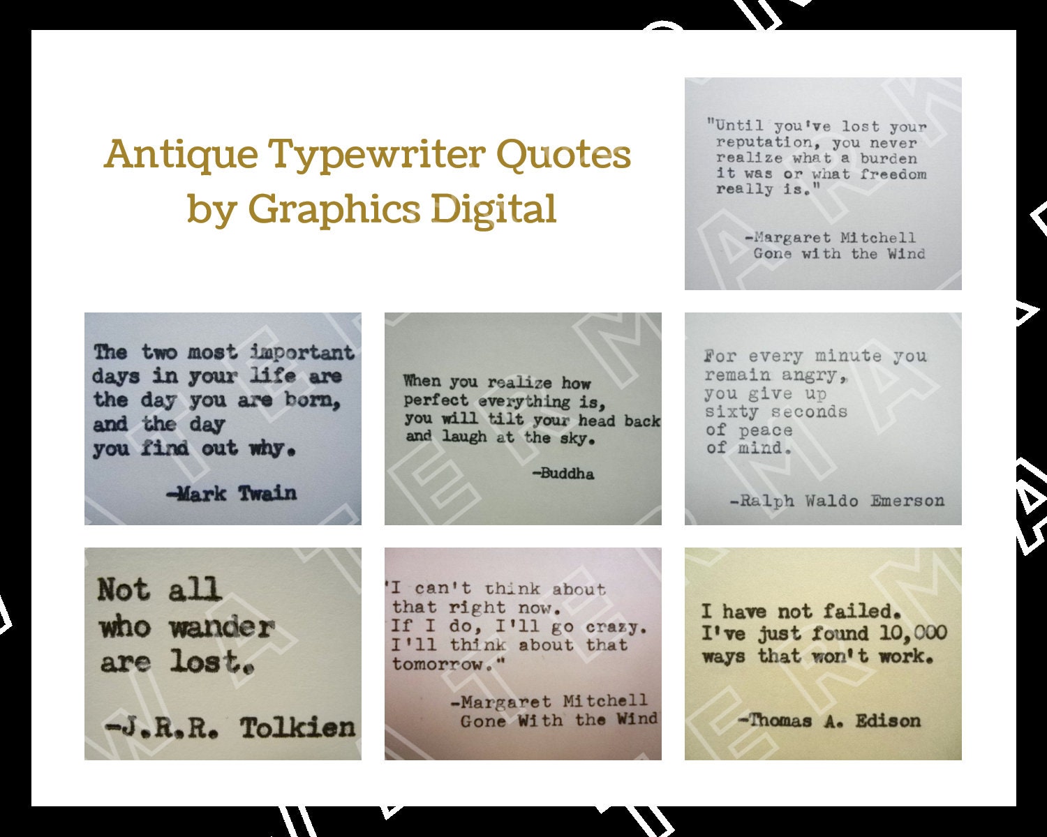 Ralph Waldo Emerson Quote / Typewriter Quote / Handtyped 