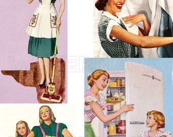 RETRO graphics VINTAGE housewife digital graphics download