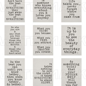 Inspirational Quotes Love Quotes INSPIRATIONAL Quotes AFFIRMATIONS Words Labels Digital Download