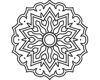 5 pagine da colorare con mandala misti • Floreali e geometrici (PDF stampabile)