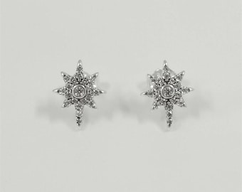 Pendientes Pandora con estrella del norte brillante