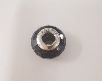 Charm de Murano con cristales de espejo morados en plata S925 de PANDORA