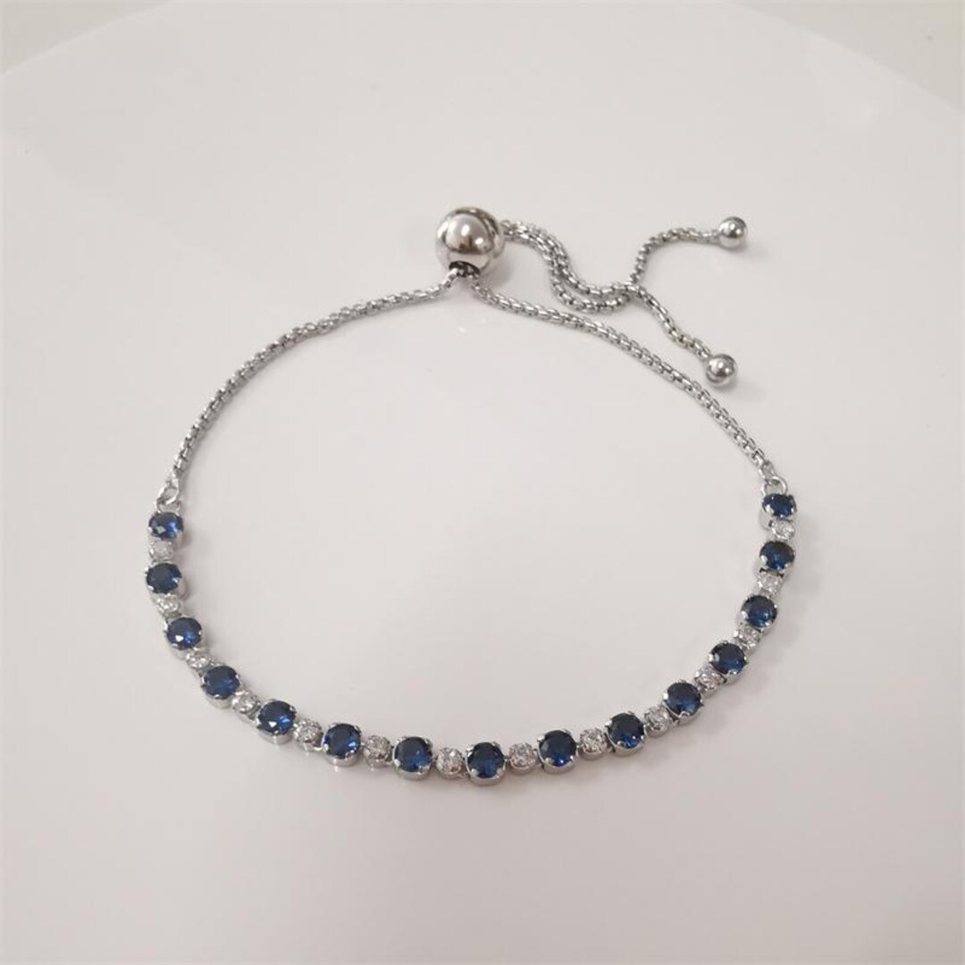 Pandora Bracelet Blue and Clear Sparkle Slider - Etsy