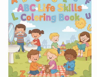 ABC Life Skills Coloring Book | Learn The Alphabet (Digital Download)