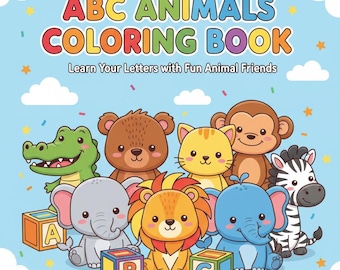 ABC Animals Coloring Book | Learn the Alphabet (Digital Download)
