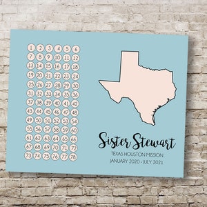 Personalized Printable LDS Weekly Missionary Countdown Calendar ...