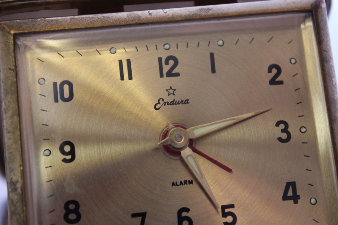 Vintage Endura Alarm Clock made in Japan Etsy